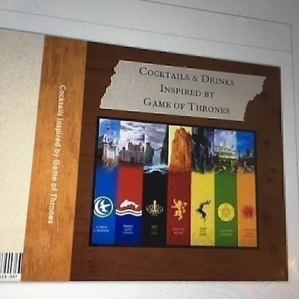 20 page hardcover Game of Thrones Cocktail book